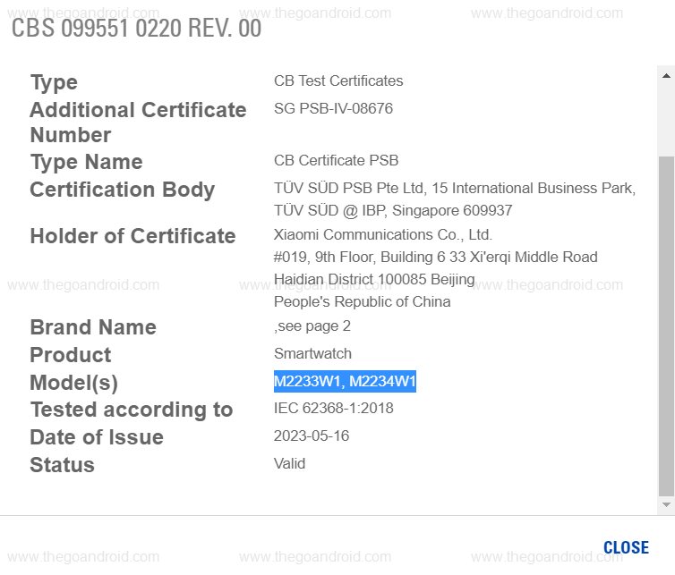 xiaomi m2235w1 arrives on tdra while m2233w1 and m2234w1 smartwatches hit tuv pls