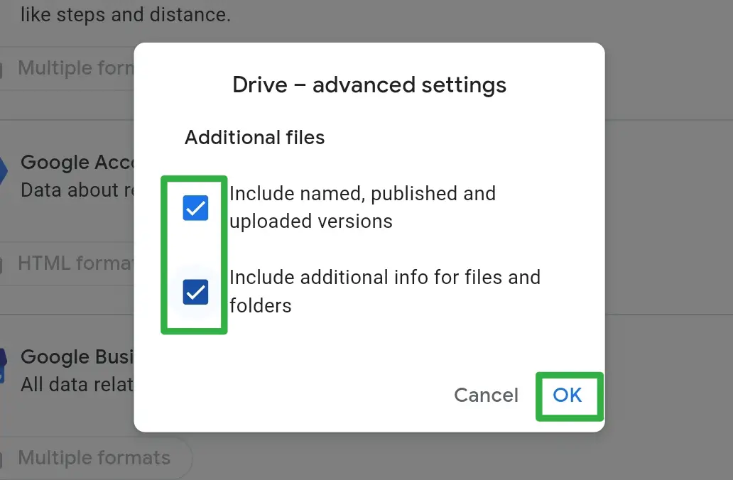 drive advanced settings - the go android