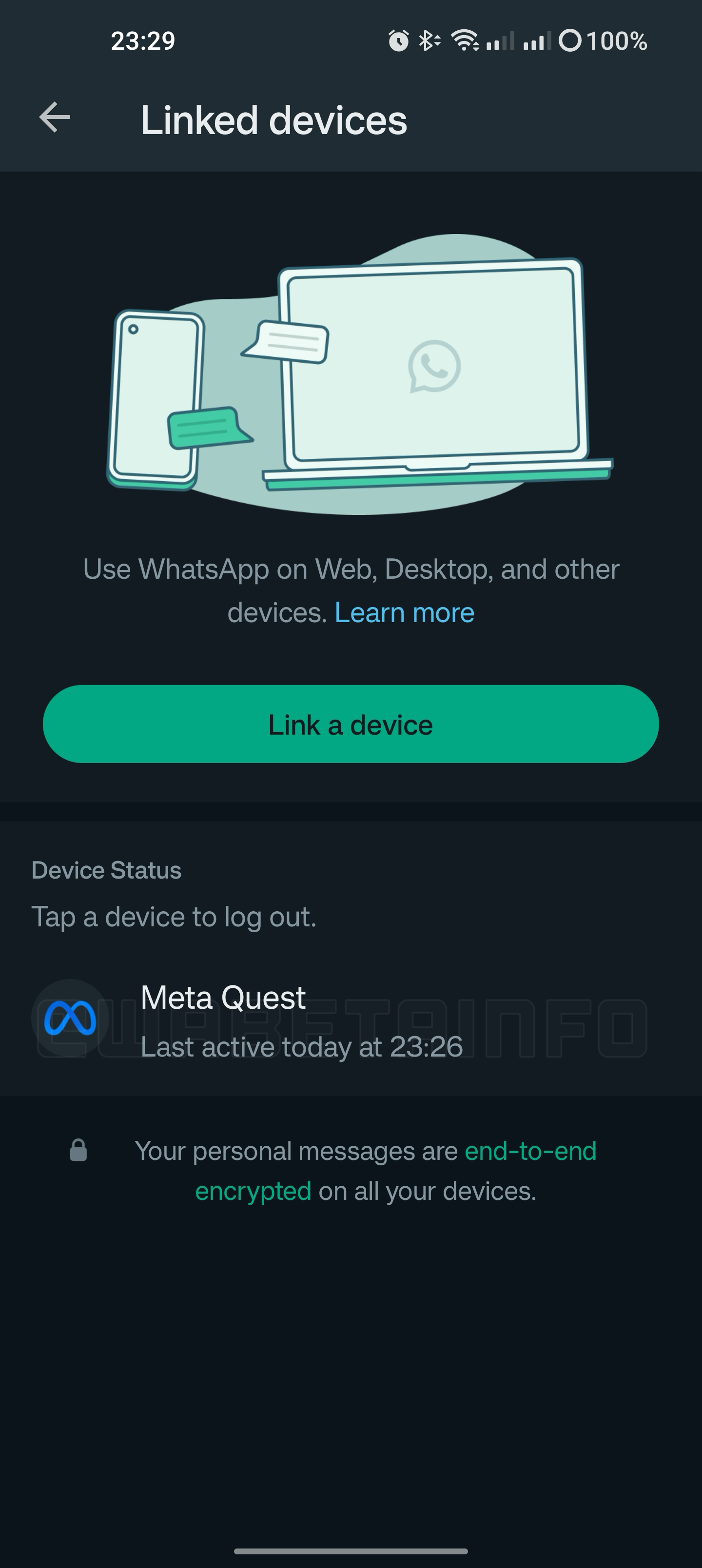 whatsapp is working on meta quest-linked devices feature on android - the go android