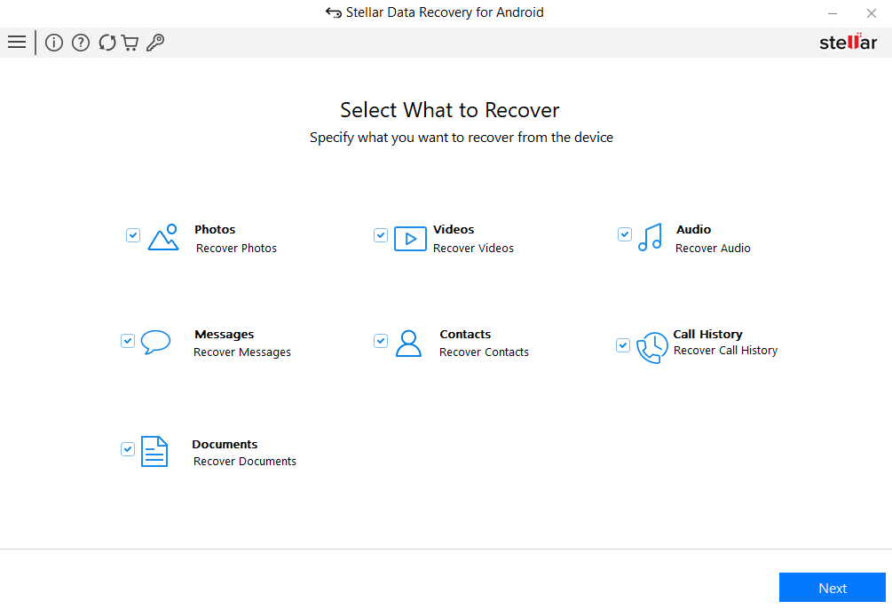 stellar data recovery for android:  restoring lost/deleted android data