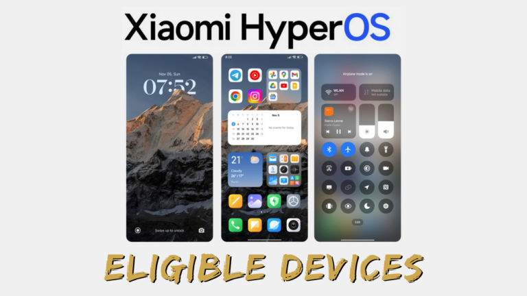List of Xiaomi smartphones eligible for HyperOS